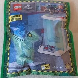 LEGO Jurassic World Raptor and incubator Paper Foil Pack Set 122327 (Bagged)