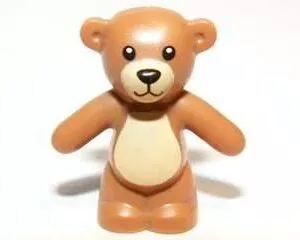 LEGO City Medium Nougat Teddy Bear Animal Minifigure Accessory