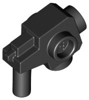 LEGO Minifigure Accessory Black Blaster Gun with Studs on Sides + Front