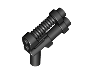 LEGO Minifigure Accessory Dark Black Two Barrel Pistol Gun