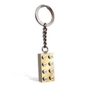 LEGO Classic: Gold Brick (2x4) keyring / keychain