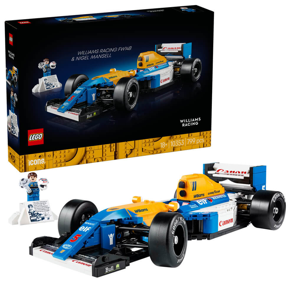 LEGO Icons Williams Racing FW14B & Nigel Mansell Home Office Desk Decor 10353