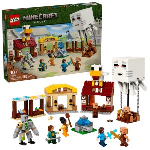LEGO Minecraft The Ghast Balloon Village Attack, Gamer Gift Toy for Kids 21273