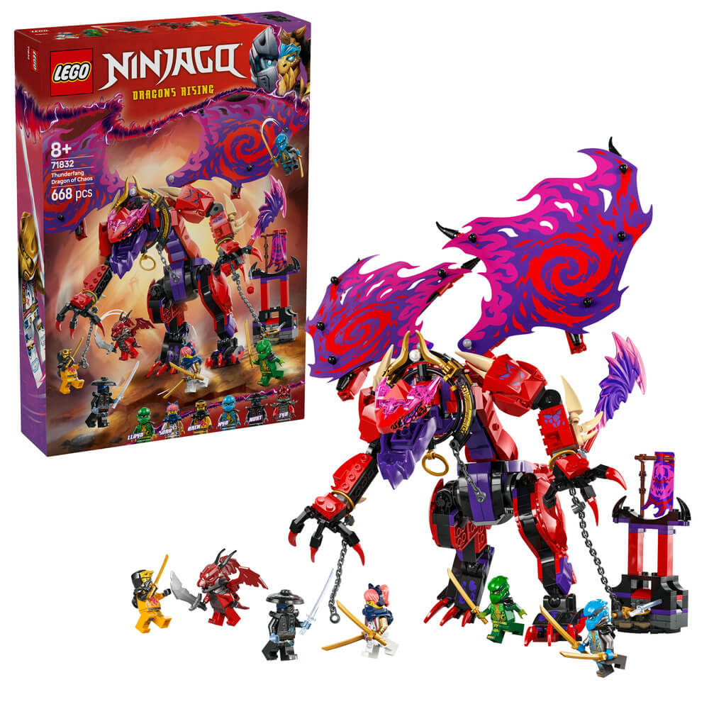 LEGO NINJAGO Thunderfang Dragon of Chaos Ninja Toy Set 71832