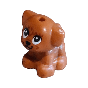 LEGO Animal Sienna Friends Alma the Puppy with Brown Hair Print Minifigure