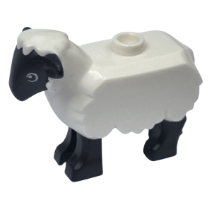 LEGO Animal White City Sheep with Black Head and Legs Minifigure